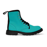 Teal Green Vibrant Style Womens Canvas Boots