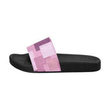 Flip-Flop Sandals, Pink Grid Style Women's Slides