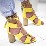 Wedge Espadrilles Lace Front Sandals