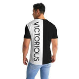 Mens Shirt, Victorious Black and White Graphic Text Style Top