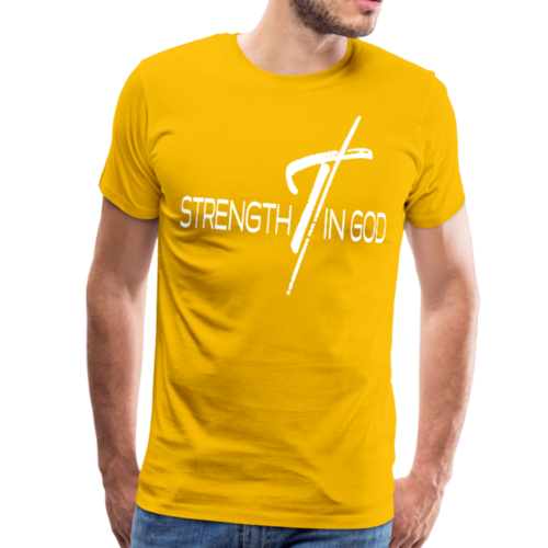 Mens T-Shirts, Strength in God Graphic Text Shirt