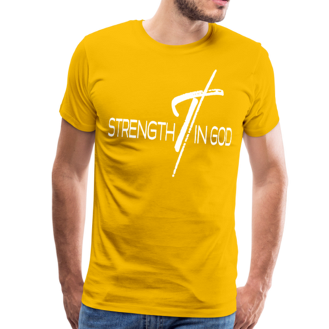 Mens T-Shirts, Strength in God Graphic Text Shirt