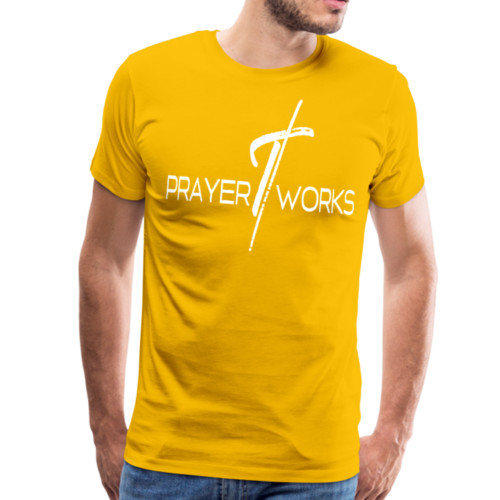 Mens T-Shirts, Prayer Works Graphic Style Shirt