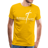 Blessed in God Graphic Text Mens T-Shirt