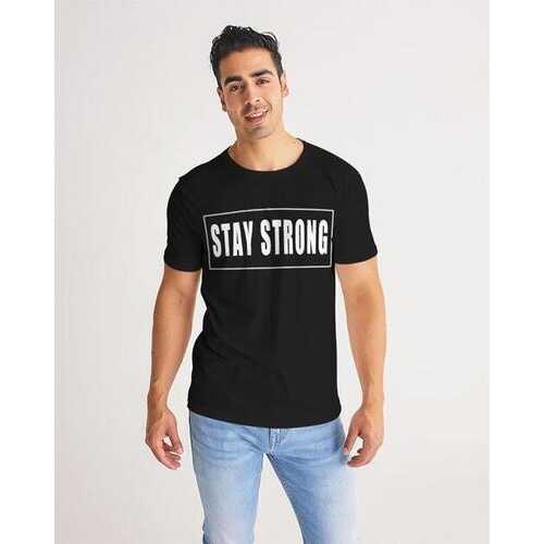 Stay Strong Mens Black T-Shirt