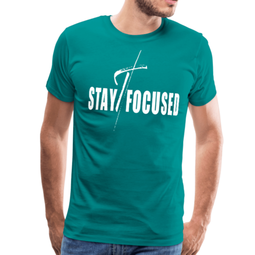 Stay Focused Graphic Text Mens T-Shirt