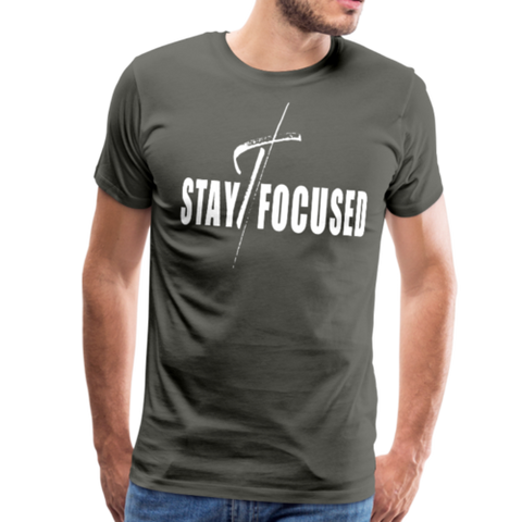 Stay Focused Graphic Text Mens T-Shirt