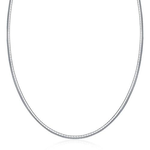 Sterling Silver Classic Omega Chain Necklace (3.0mm), size 16''