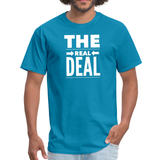 Mens T-Shirts, The Real Deal Graphic Text Style Shirt