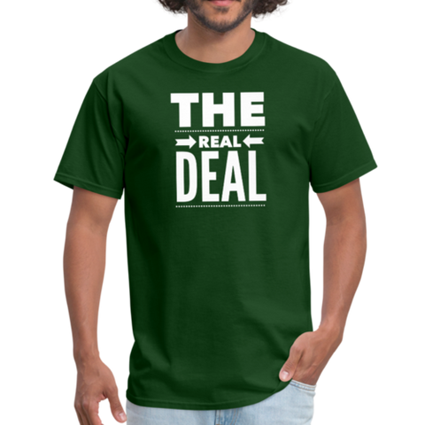 Mens T-Shirts, The Real Deal Graphic Text Style Shirt