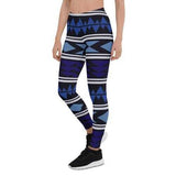 Dark Blue Boho Style Womens Leggings