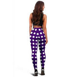 Purple Dotted Style Womens Fitness Leggings