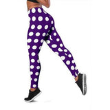 Purple Dotted Style Womens Fitness Leggings