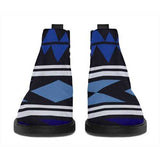 Womens Boots, Blue Stripe Aztec Style Ankle Boots