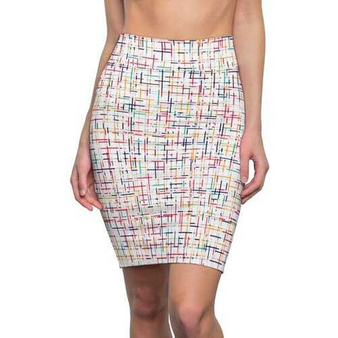 Womens Pencil Skirt, Colorful Stripe Style