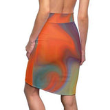 Womens Skirts, Orange Autumn Swirl Style Skirt