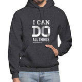 Mens Hoodies, I Can Do All Things Philippians 4:13 Graphic Text Style Heavy Blend Hooded Shirt