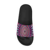 Flip-Flop Sandals, Purple Kaleidoscope Style Women's Slides
