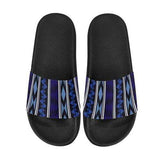 Flip-Flop Sandals, Dark Blue Aztec Style Women's Slides