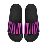 Flip-Flop Sandals, Purple and Black Zebra Style Women's Slides