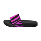 Flip-Flop Sandals, Purple and Black Zebra Style Women's Slides