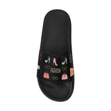 Flip-Flop Sandals, Fashion Graphic Style Black Women's Slides