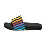 Flip-Flop Sandals, Rainbow Stripe Style Women's Slides