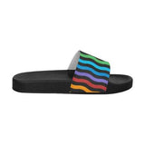 Flip-Flop Sandals, Rainbow Stripe Style Women's Slides