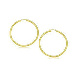 14k Yellow Gold Polished Hoop Earrings (25 mm)