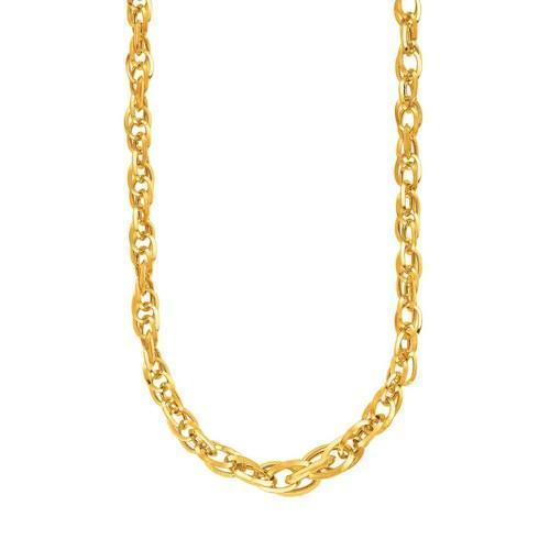 14k Yellow Gold Ornate Prince of Wales Chain Necklace, size 18''