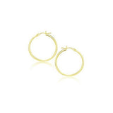 14k Yellow Gold Polished Hoop Earrings (20 mm)