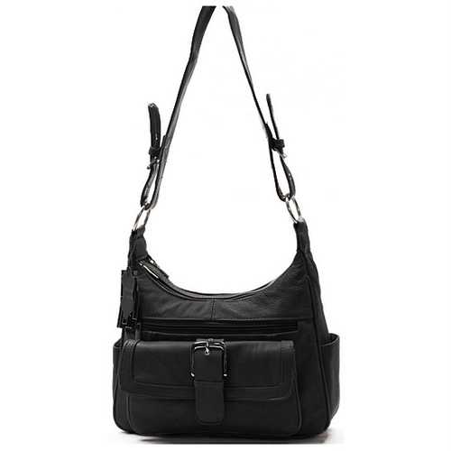 AFONiE Collection Timeless Black  Genuine Leather Women Purse