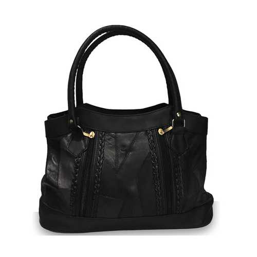 Black Leather Hobo Purse For Women
