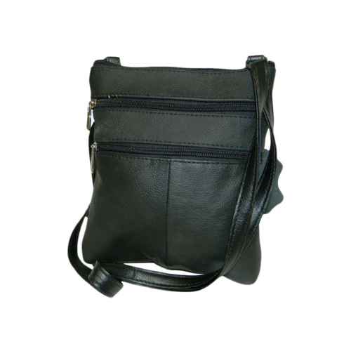 Genuine Leather Cross-Body Bag - Assorted Colors