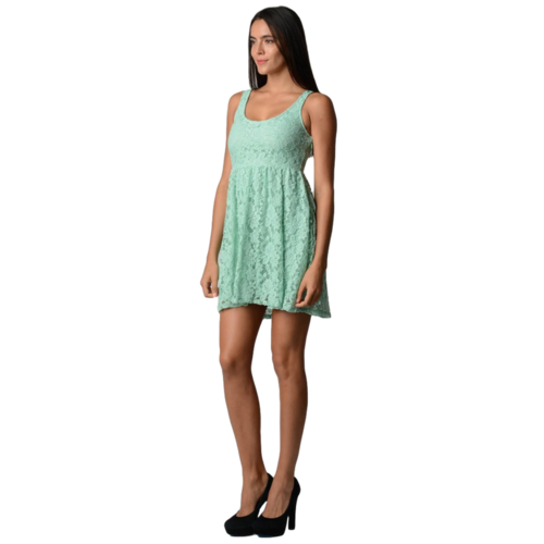 Women's Empire Waist Allover Lace Dress