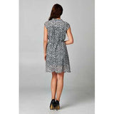 Women's Printed Tie Neck Dress