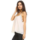 Women's Embroider Detail Halter Tank