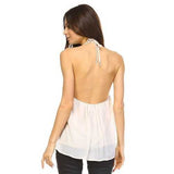 Women's Embroider Detail Halter Tank