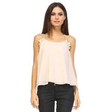 Women's Embroider Detail Halter Tank