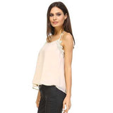 Women's Embroider Detail Halter Tank