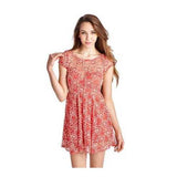 Women's Sleeveless Floral Lace Dress