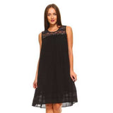 Women's Crochet Sleeveless Tunic Dress