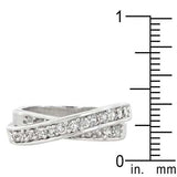 Double Cross Cubic Zirconia Ring