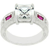 Prima Donna Ruby Red Cubic Zirconia Ring