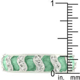 Aqua Eternity Enamel Ring