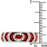 Garnet Enamel Ripple Ring