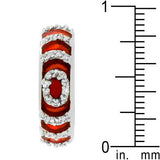 Garnet Enamel Ripple Ring