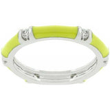 Yellow Enamel Stacker Ring