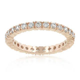 Rose Gold Finish Cubic Zirconia Eternity Band