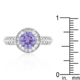 Lavender Halo Engagement Ring